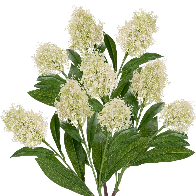 Briful 3PCS Artificial Flowers Faux Skimmia Spray with Leaves 22.8 Inch Long Stem Fake Flowers for Home Vase Table Centerpiece Floral Arrangement Wedding Bouquet (Red) - Image 1