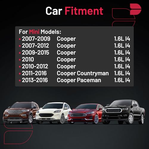 BDFHYK Iridium Spark Plugs 97968 Compatible with 2007 2008 2009 2010 2011 2012 2013 2014 2015 Mini Cooper Countryman Cooper Paceman 1.6L L4 Replacement for ILZKBR7B8G 5843 596092 596093 90223 Set of 4 - Image 2
