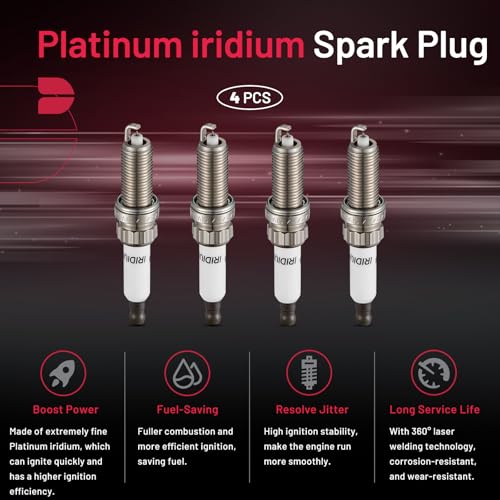 BDFHYK Iridium Spark Plugs 97968 Compatible with 2007 2008 2009 2010 2011 2012 2013 2014 2015 Mini Cooper Countryman Cooper Paceman 1.6L L4 Replacement for ILZKBR7B8G 5843 596092 596093 90223 Set of 4 - Image 5