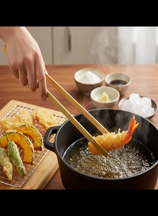 Morikuru Bamboo Tempura Tongs 11.8 in (300mm), Frying Tongs, Kitchen Tongs, Kitchen Supplies, Made in Japan - Image 2