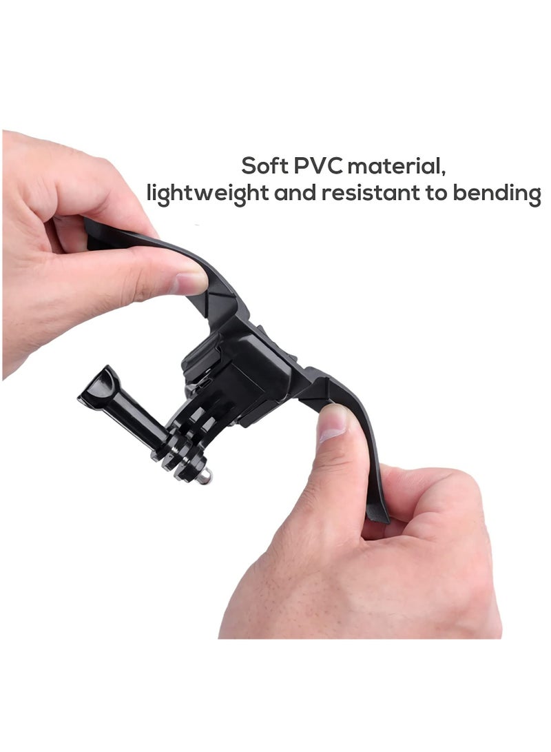 SOLARAE Motorcycle Helmet Chin Mount Kit for Gopro and Mobile Phone, Helmet Adhesive Mount with Phone Clip for GoPro Hero 10/9/8/7/6/5, for DJI Osmo Action, Action Camera, and Smartphone - Image 3