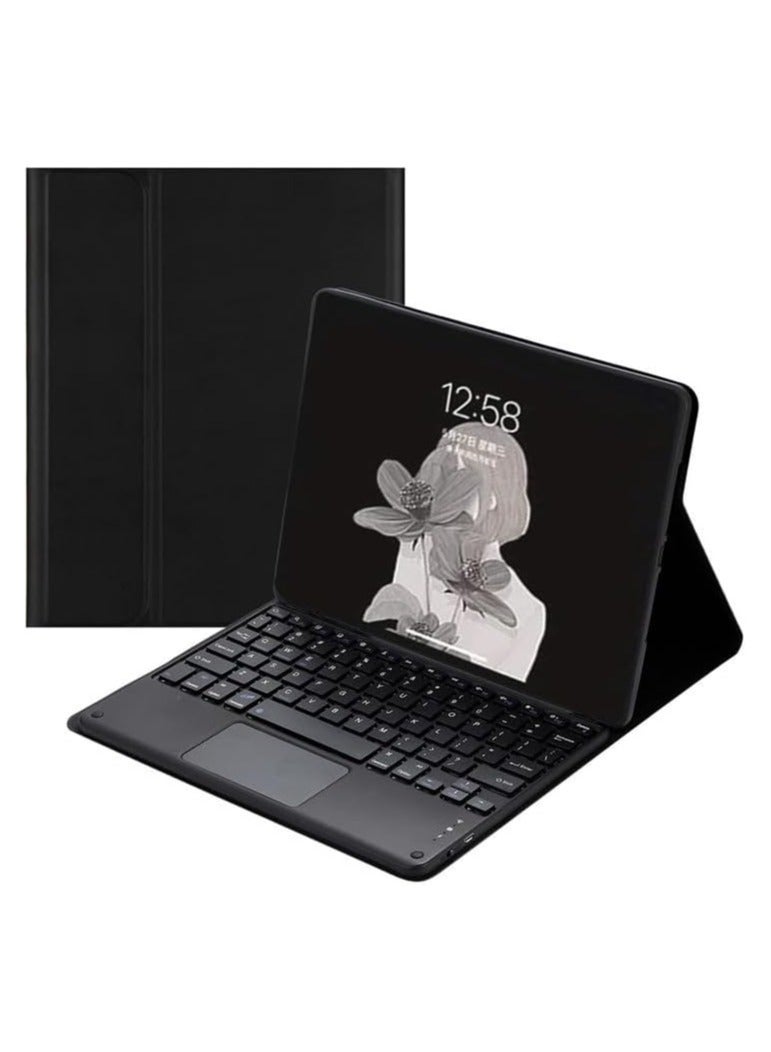 Compatible with Lenovo Idea Tab Pro 12.7-inch 2025 TB373FU TB375FC Leather Flip Cover Removable Wireless Bluetooth Touchpad Trackpad Keyboard - Image 1