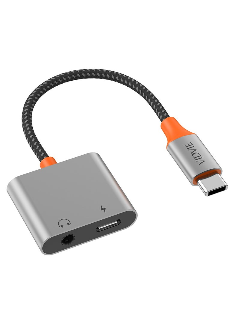 Vidvie Type-C to Type-C+DC 3.5mm Digital Audio Converter - Image 1