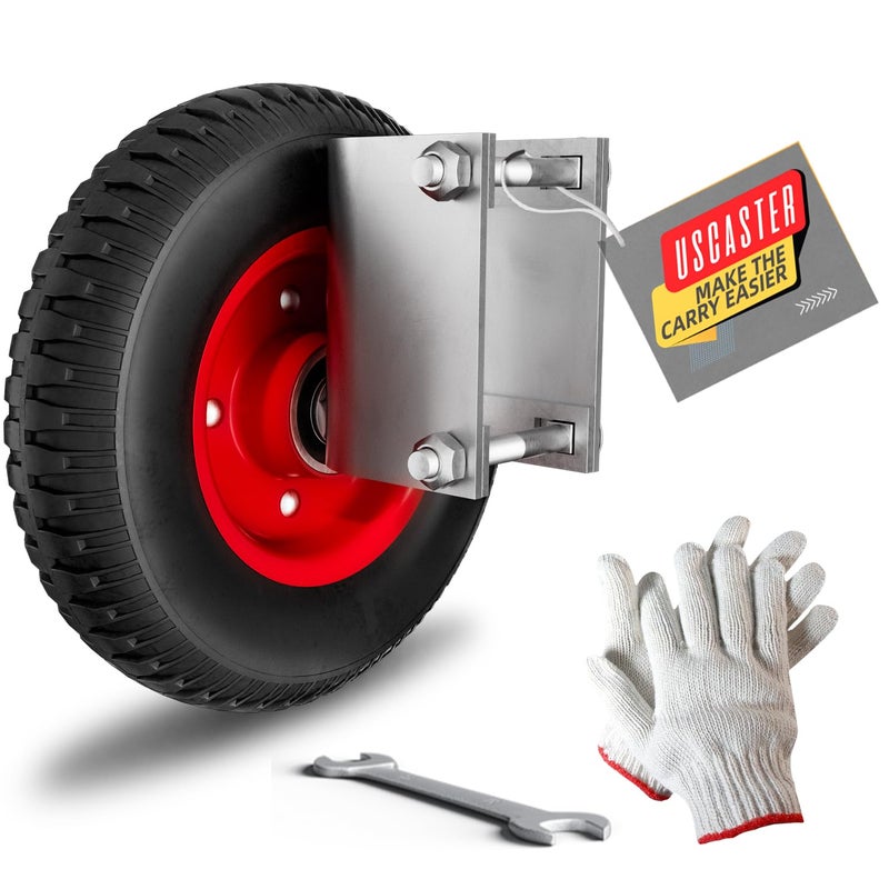 USCaster 8 Inch Gate Wheel â€“ Caster for 1-5/8" to 2-1/2" Round Tube Gates, 300 lb Capacity, Includes Screws & Wrenches (1 Pack) - Image 2
