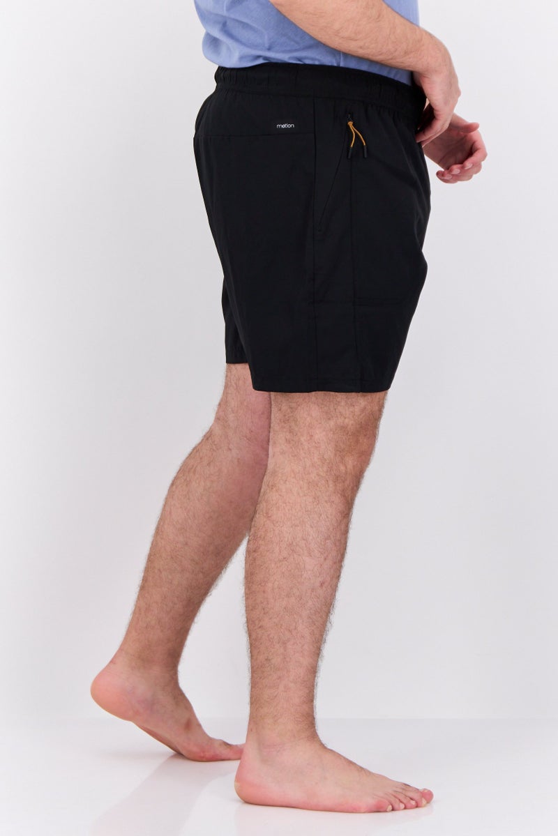 MOTION Men Brand Logo Board Shorts, Black - Image 2