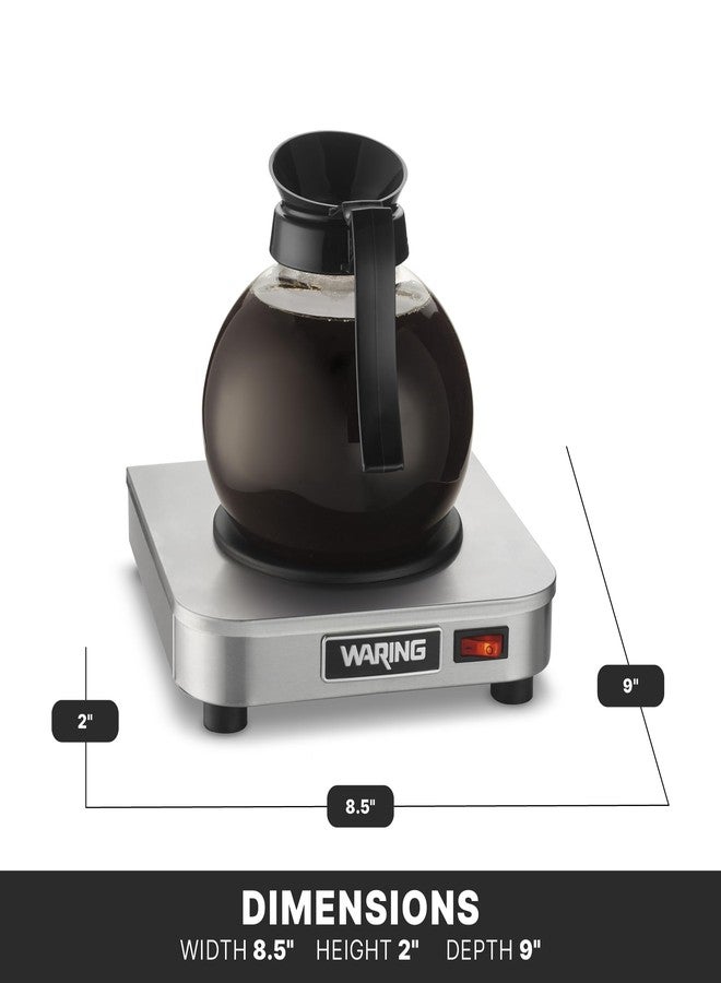 وارينج سخان إبريق قهوة فردي من Waring Commercial WCW10 Café Deco، 120 فولت، قابس 5-15 طور، موقد واحد فضي - Image 3