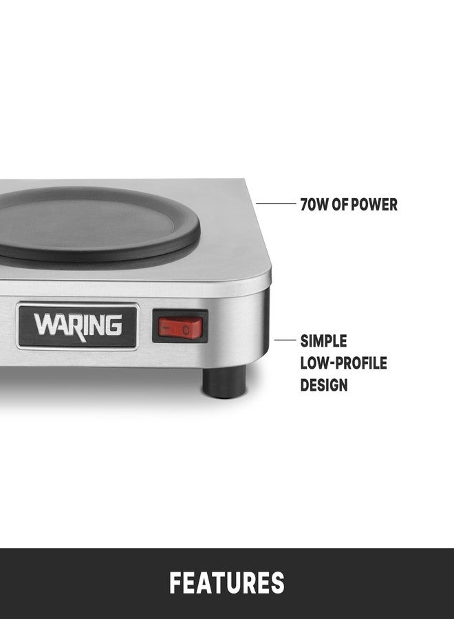 وارينج سخان إبريق قهوة فردي من Waring Commercial WCW10 Café Deco، 120 فولت، قابس 5-15 طور، موقد واحد فضي - Image 5