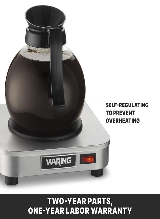 وارينج سخان إبريق قهوة فردي من Waring Commercial WCW10 Café Deco، 120 فولت، قابس 5-15 طور، موقد واحد فضي - Image 4