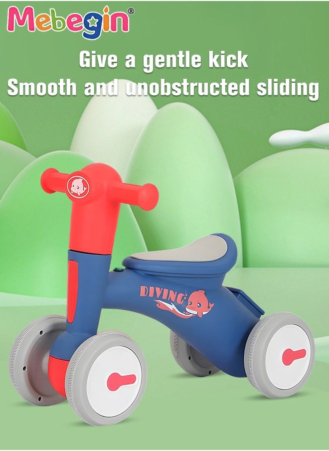 MEBEGIN - 2 in 1 Interactive Rocking Horse with Rocking Base and Music, Fun Toddler Rocker with Rocking and Sliding Ways to Play, Removable Ride-on Rocking Animal with 4 Silence Wheels, Creative Early Education Toy, Easy to Swing and Assemble - Image 1