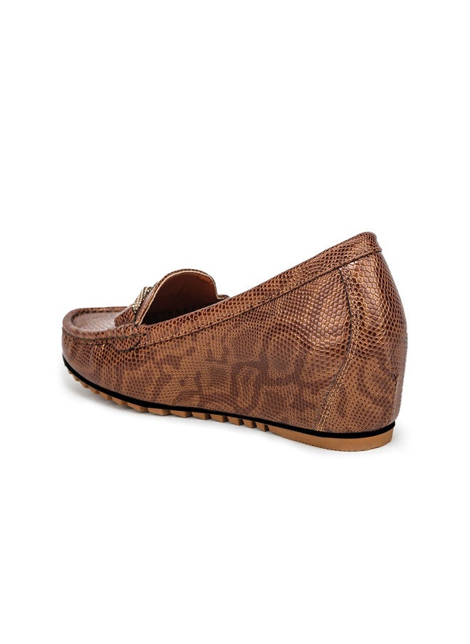 She Zone أحذية ويدج بتفاصيل قوس منقوشة للنساء - Image 3