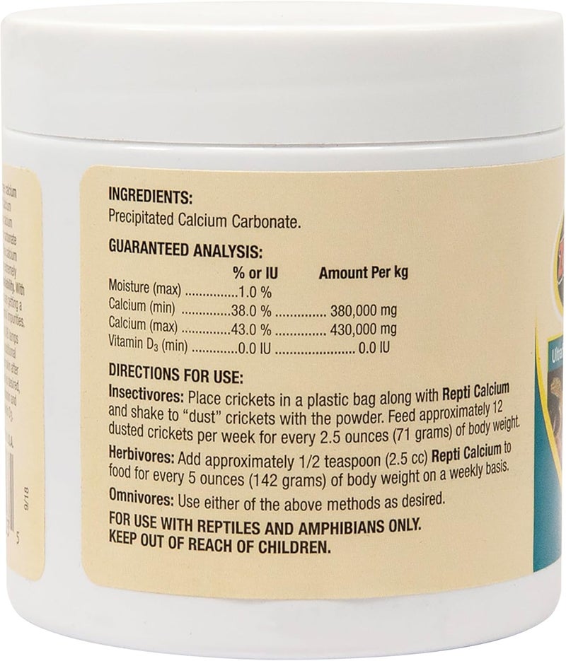 Zoo Med Repti Calcium Powder Supplement Without Vitamin D3 - 3 Ounces - Image 3