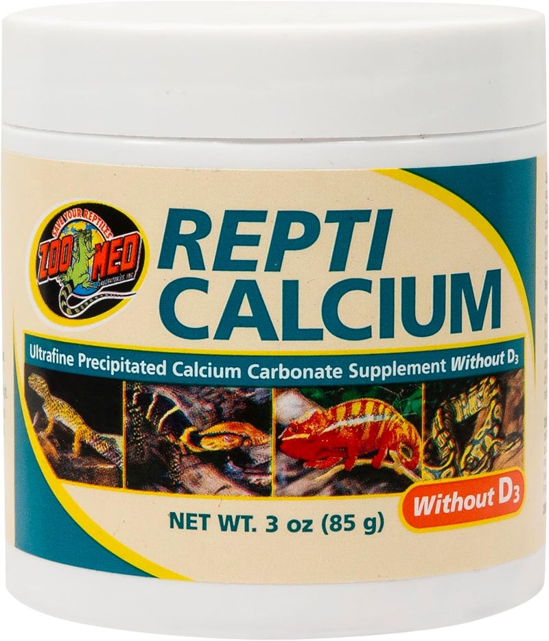 Zoo Med Repti Calcium Powder Supplement Without Vitamin D3 - 3 Ounces - Image 1