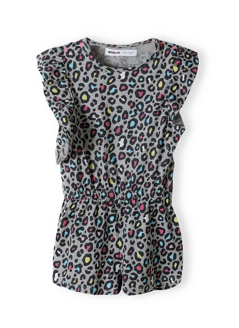 MINOTI Girls Playsuit Sleeveless Ruffle Trim Elastic Waist All Over - Image 2