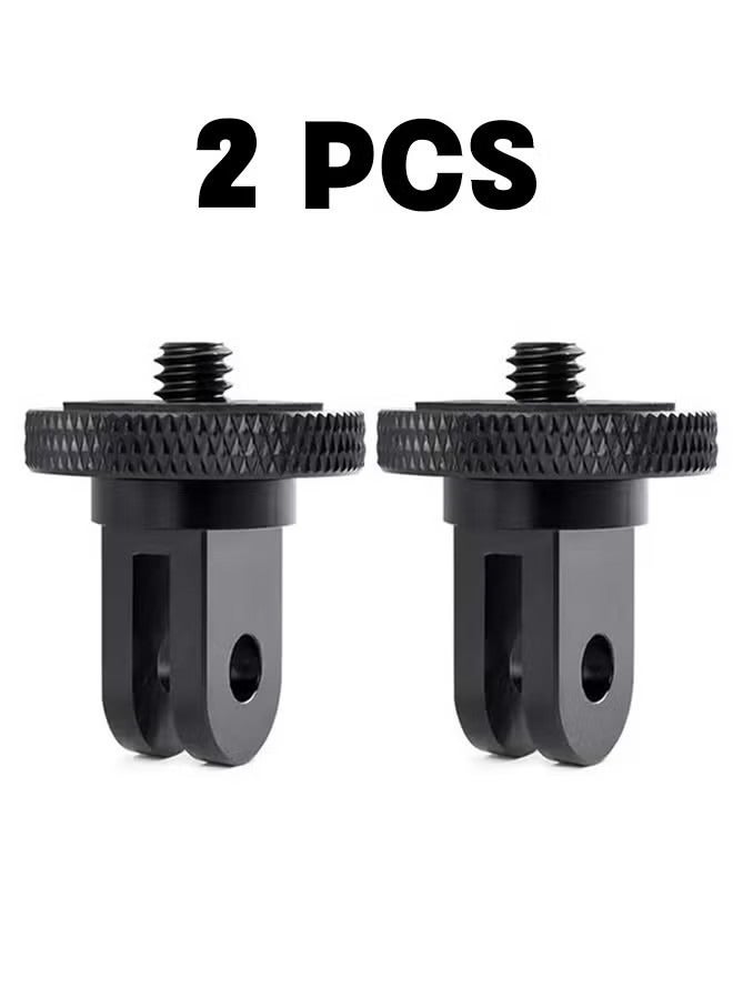 Camera Tripod Mount for Gopro Adapter, 2Pcs 1/4-20 Screw Conversion Adapter for GoPro Hero10, Insta360 ONE X3, X2, Go 2, Xiaomi Yi and Other Action Cameras - Image 1