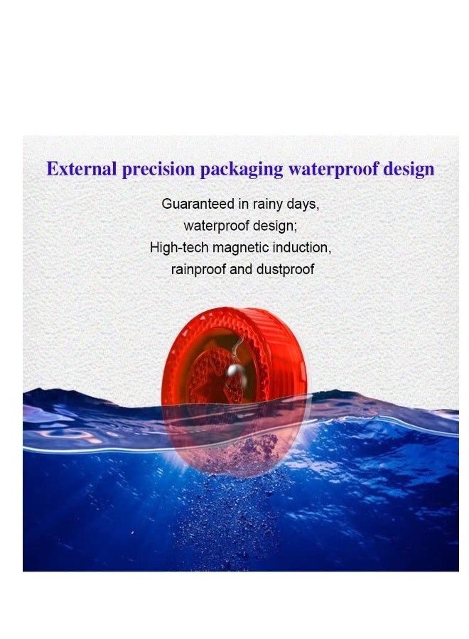 MUNTAQI Universal Wireless Car Door LED Warning Lights, Car Door Warnning Lights, Roadside Flashing Flares Safety Warning Light, Waterproof Design, Strobe Lights for Anti rear-end Collision (Red) (4PCS) - Image 2