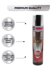 GETSUN G1010 Chrome Spray Paint 330ml Chrome Effect Aerosol Paint The Finest Chrome Aluminum Spray  - Image 3