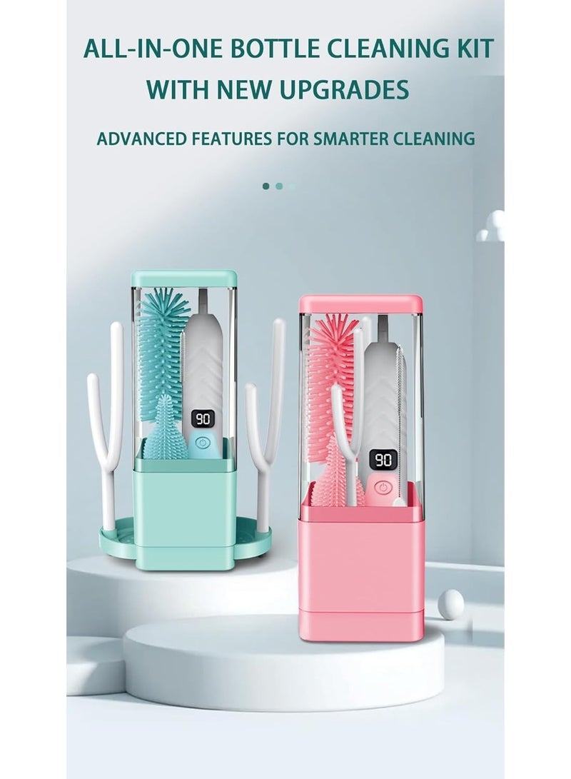 general Electric Baby Bottle Brush Cleaner Baby Bottle Washer 8 in 1Automatic Bottle Cleaning Brush Set - Image 2