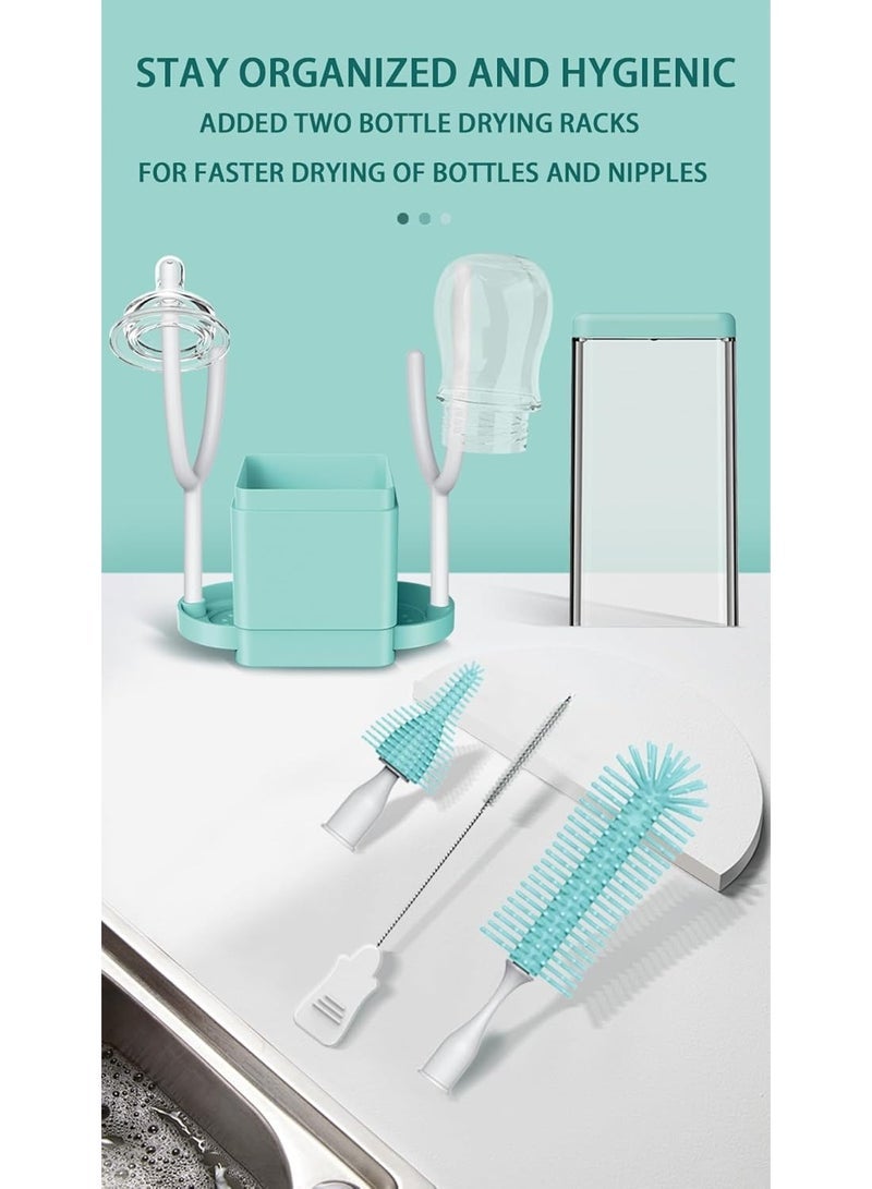 general Electric Baby Bottle Brush Cleaner Baby Bottle Washer 8 in 1Automatic Bottle Cleaning Brush Set - Image 3