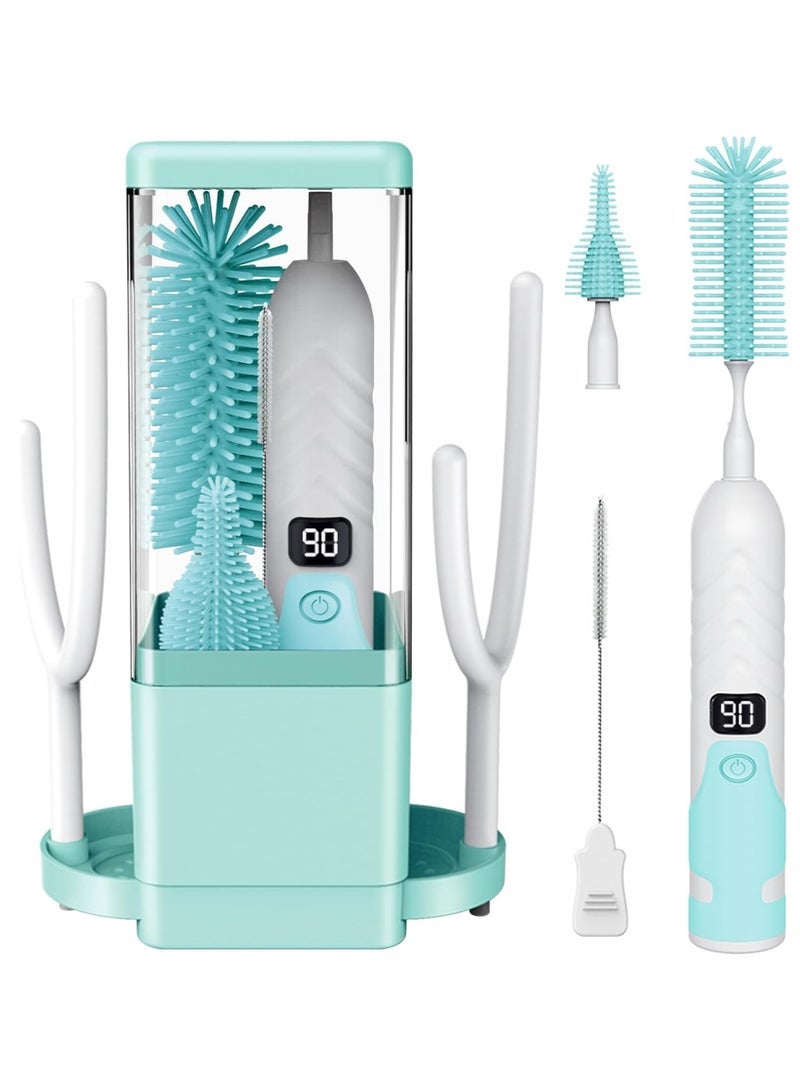 general Electric Baby Bottle Brush Cleaner Baby Bottle Washer 8 in 1Automatic Bottle Cleaning Brush Set - Image 1