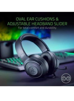 RAZER Kraken X Lite Ultralight Gaming Headset: 7.1 Surround Sound Capable - Lightweight Frame - Bendable Cardioid Microphone - for PC, Xbox, PS4, Nintendo Switch - Classic Black | RZ04-02950100-R381  - Image 4