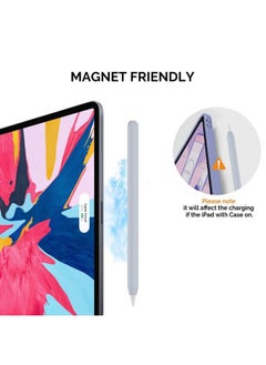 Ahastyle Ultra Thin Sleeve Silicone Skin Cover Compatible With Apple Pencil 2Nd Generation Ipad Pro 11 12.9 Inch2 Pack (Midnight Blue & Light Blue)  - Image 5