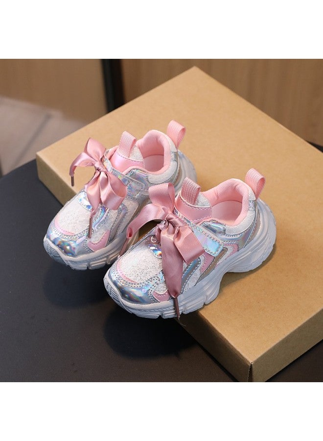 Children's Sneaker  Spring And Autumn Girls' Torre Shoes Breathable Mesh Running Shoes Baby Bow Princess Shoes Trendy