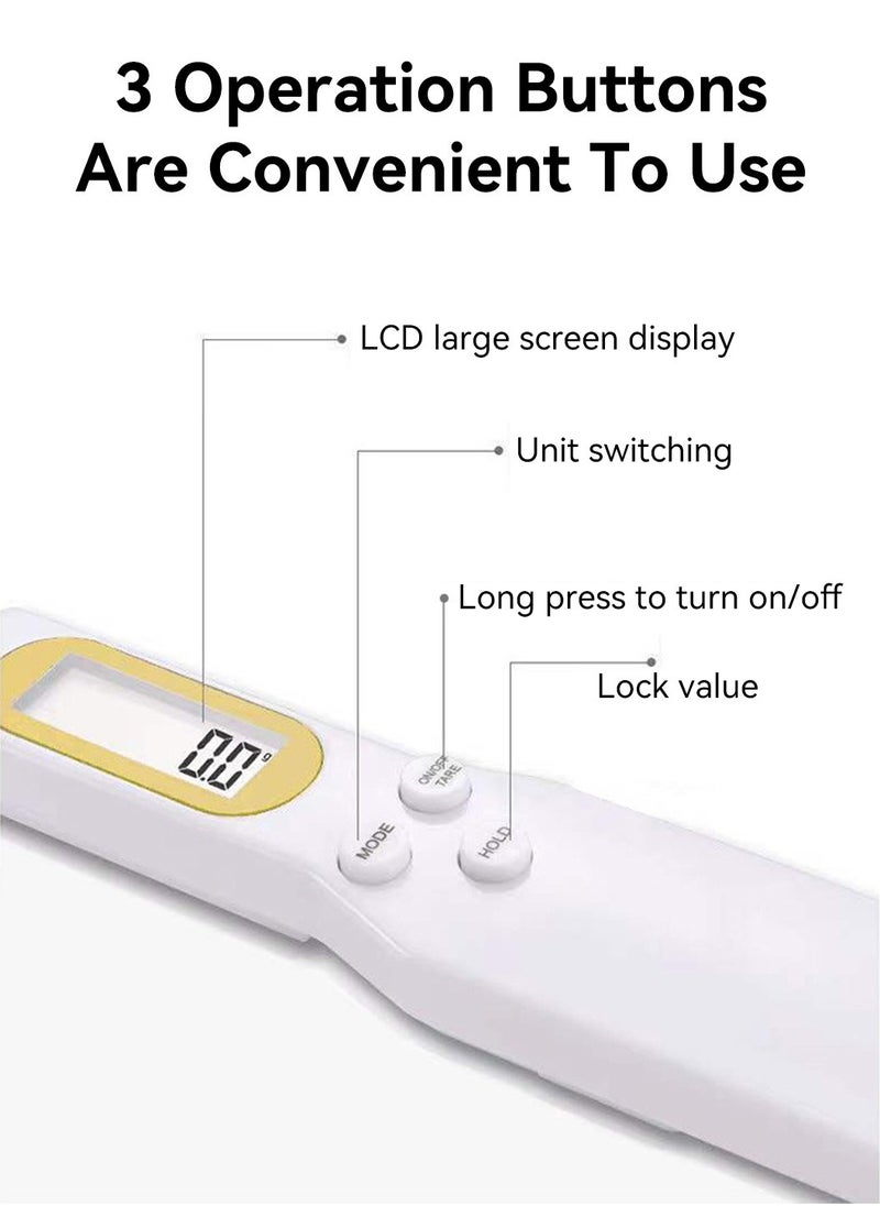 LEOKOR - مقياس المطبخ الإلكتروني LCD قياس رقمي ملعقة مقياس ملعقة مطبخ صغيرة (500 جرام/0.1 جرام) - Image 1