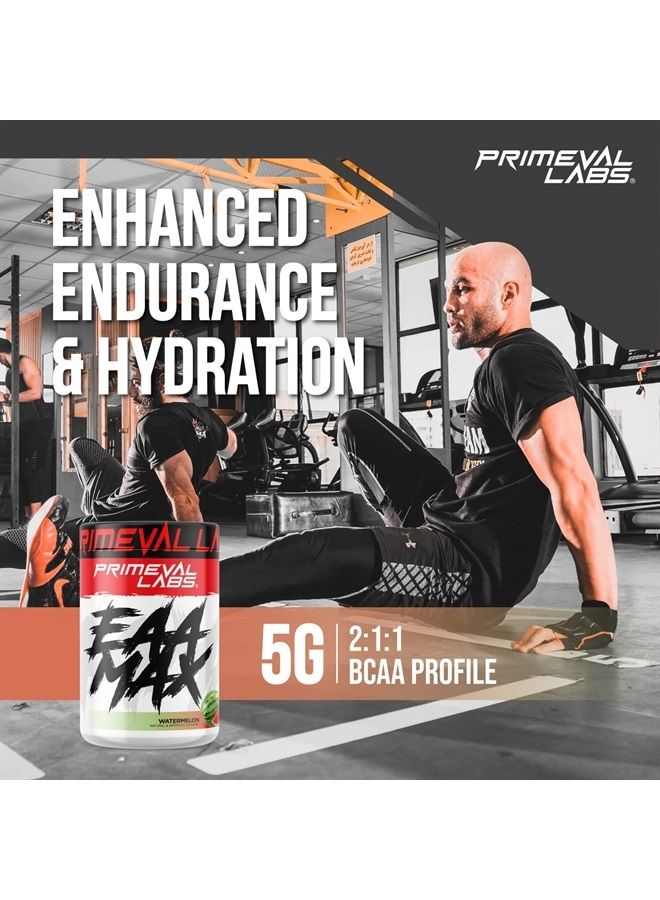 Primeval Labs EAA Max, BCAA Perfect Amino Acid Powder - Pre or Post Workout Muscle Recovery - BCAAs, EAAs, Electrolytes, Supports Hydration & Performance, Keto Friendly (Watermelon) - Image 3