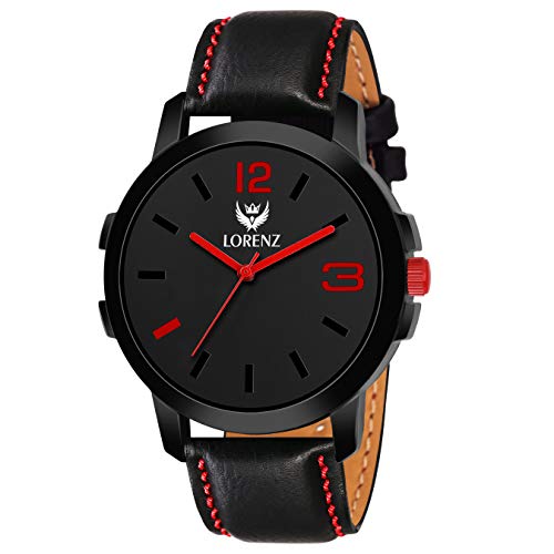 LORENZ Leather Cm-2044Wl-01 Men'S Analog Watch With Wallet Combo (Black) - Image 4