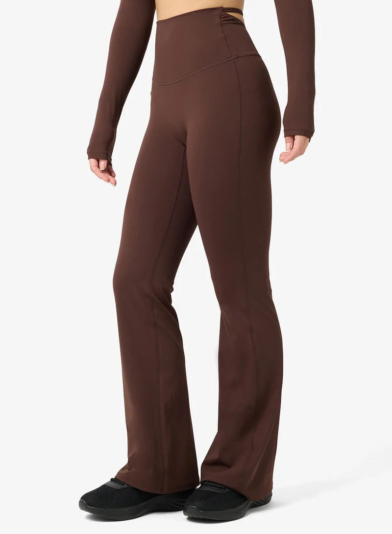 FRWD  Soft Touch Square Neck Cutout Detail Top & Flared Legging Set for Women | Best Price UAE