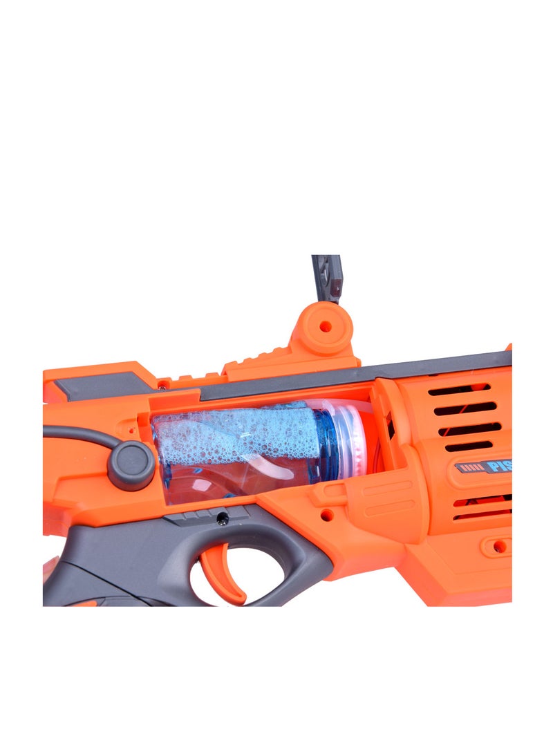Bubble gun toy for children, multicolored, with lights, 32 random selection slots  - Image 2