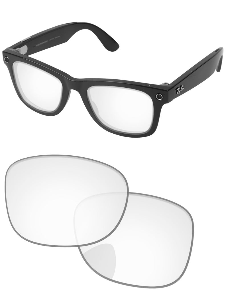 PapaViva Replacement Lenses Compatible with RayBan RW4004 53mm Sunglass HD Clear Nonpolarized
