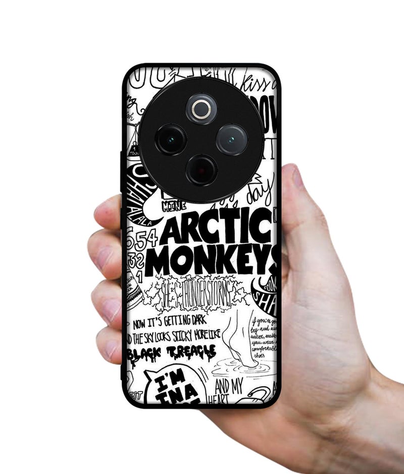 Casotec Arctic Monkeys Pattern Design Premium 2D Printed Metal Back Case Cover for Vivo T4 5G / Y300 Pro 5G / Y300 Pro Plus 5G / iQOO Z10 5G - Image 3