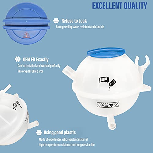 LEIMO KPARTS Radiator Coolant Overflow Reservoir Expansion Recovery Tank for VW Jetta Golf Volkswagen Passat Beetle Audi A3 Replaces# 1k0121407a - Image 3