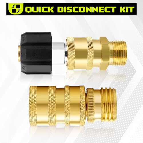M MINGLE Ultimate Pressure Washer Adapter Set, Quick Disconnect Kit, M22 Swivel to 3/8 Inch Quick Connect, 3/4 Inch to Quick Release, 8-Pack - Image 5