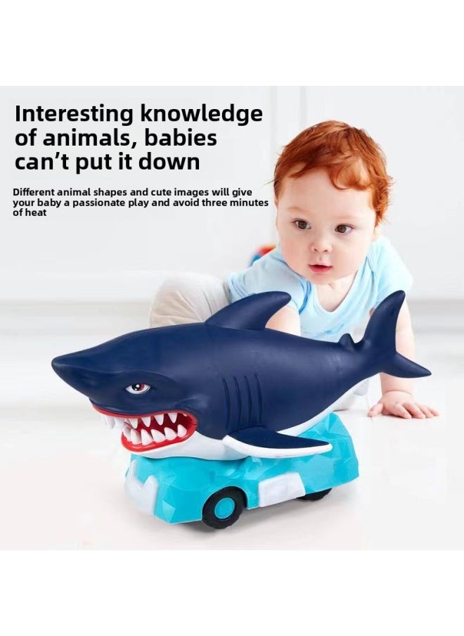 Children's Electric Dinosaur Wanxiang Walking Shark Tyrannosaurus Rex Triceratops Unicorn Dolphin Simulation Cartoon Small Animals-Color:Tyrannosaurus Rex-Specifications:23.00 × 8.00 × 11.00 Cm  - Image 2