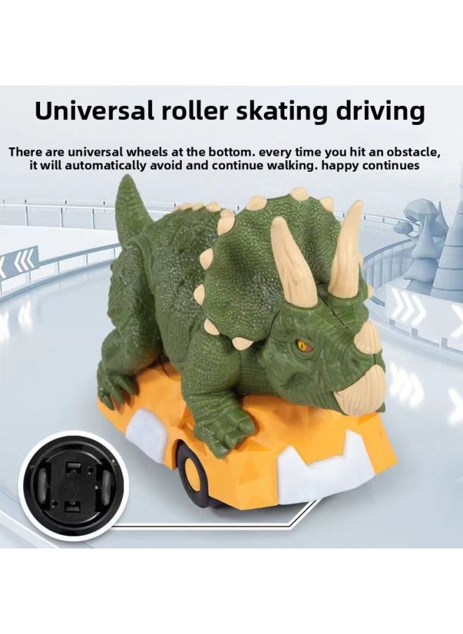 Children's Electric Dinosaur Wanxiang Walking Shark Tyrannosaurus Rex Triceratops Unicorn Dolphin Simulation Cartoon Small Animals-Color:Tyrannosaurus Rex-Specifications:23.00 × 8.00 × 11.00 Cm  - Image 5