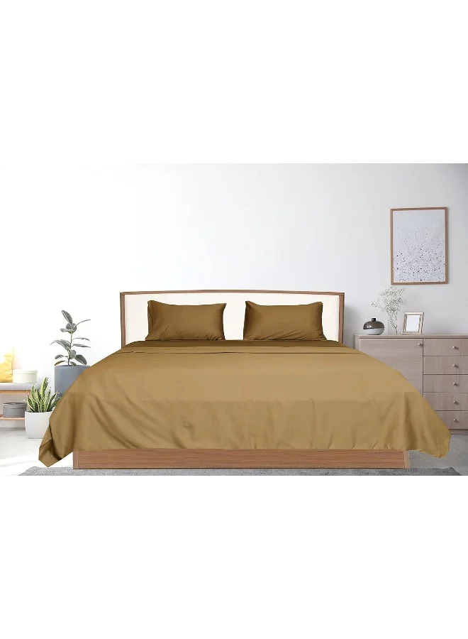 Hotel Linen Klub Hotel Linen Klub Single Duvet Cover - 1 Piece, Size 165 x 225 cm, Made from Luxurious 100% Cotton with 250 Thread Count for Exceptional Softness and Comfort, Cool and Breathable Fabric, Bronze