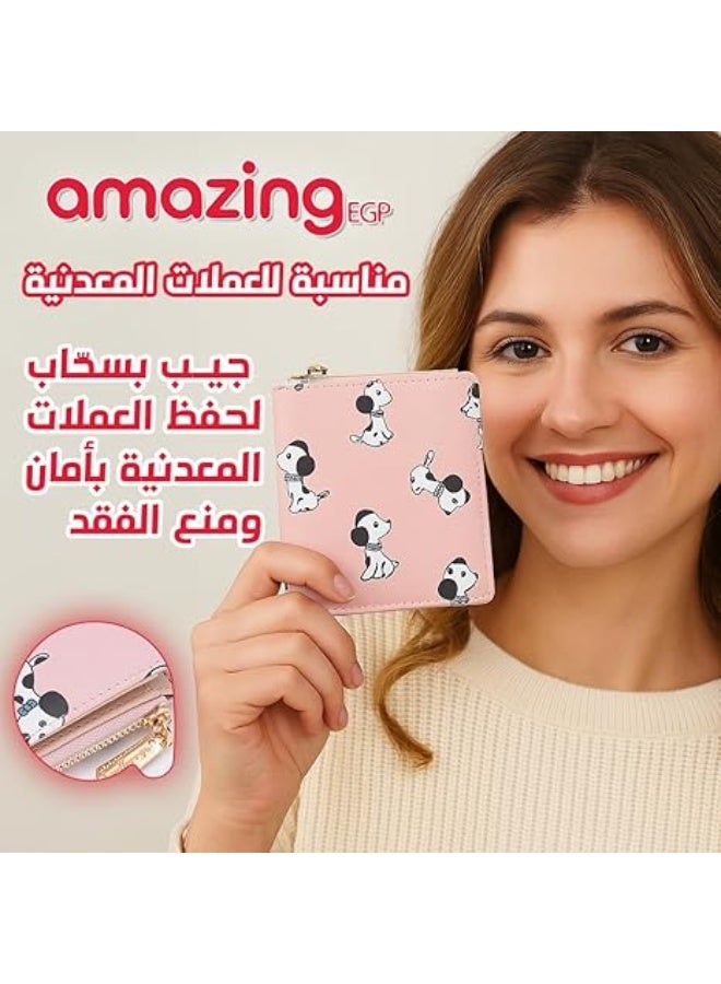 amazing.EGP Amazing IGB Women's Slim Faux Leather Wallet with Card Slots and Zipper Coin Pocket DW8bfa, 12 x 9 cm, Pink - Image 2