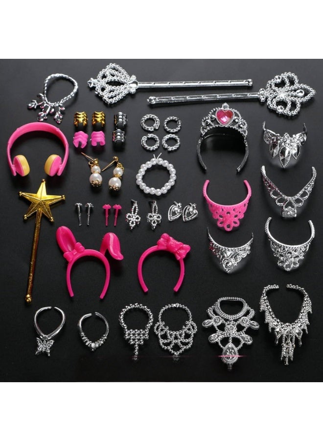 DUNISO 42 Pcs Doll Clothes and Accessories Set,Doll Clothes Outfit,Fashion Design Kit for 11.5Inch Doll, Easy to Put on and Take Off,Gift for Girls - Image 3