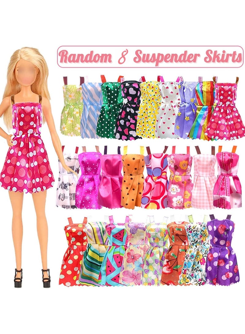 DUNISO 42 Pcs Doll Clothes and Accessories Set,Doll Clothes Outfit,Fashion Design Kit for 11.5Inch Doll, Easy to Put on and Take Off,Gift for Girls - Image 2