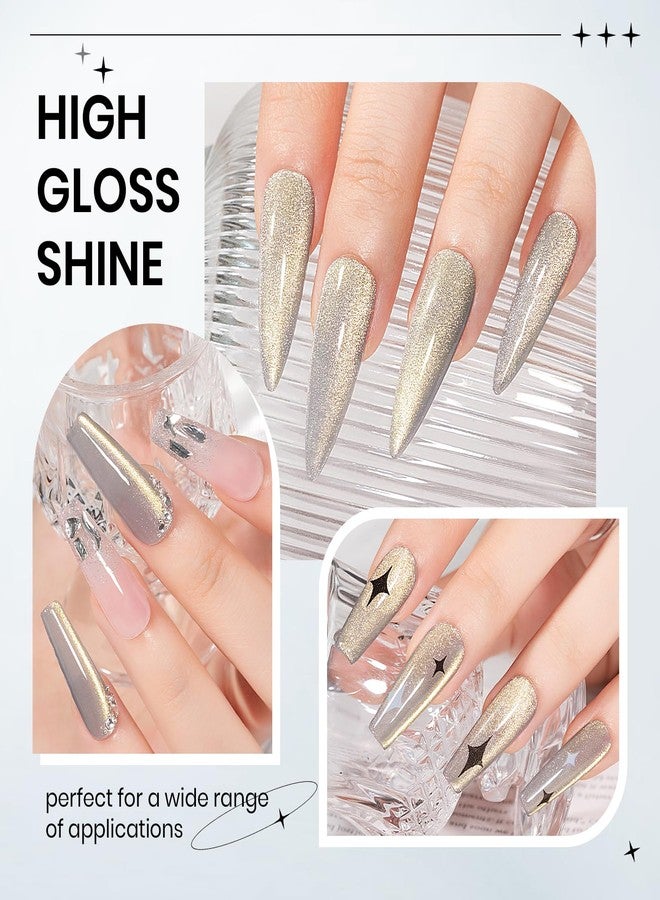 SUPWEE Cat Eye Gel Nail Polish, Glitter Cateye Gel Polish Magnetic Shimmer Gel Polish Holographic Cat Eye Effect with Magnet Soak Off U V Gel Salon DIY at Home, 0.5 OZ - Image 4