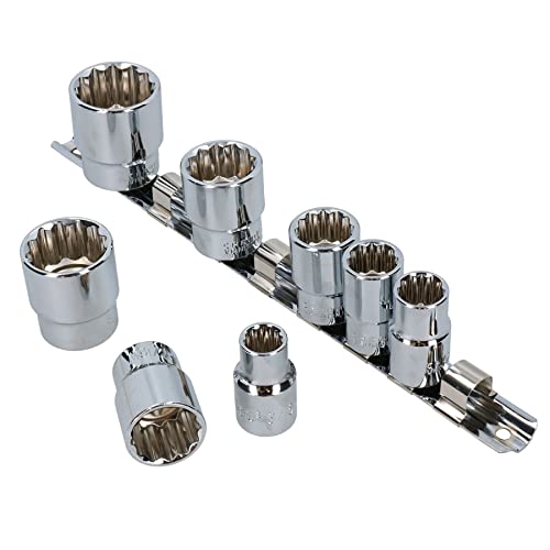 AB Tools 1/2" Drive Socket British Whitworth BSW Imperial Sizes 8pc Shallow Set TE079 - Image 5