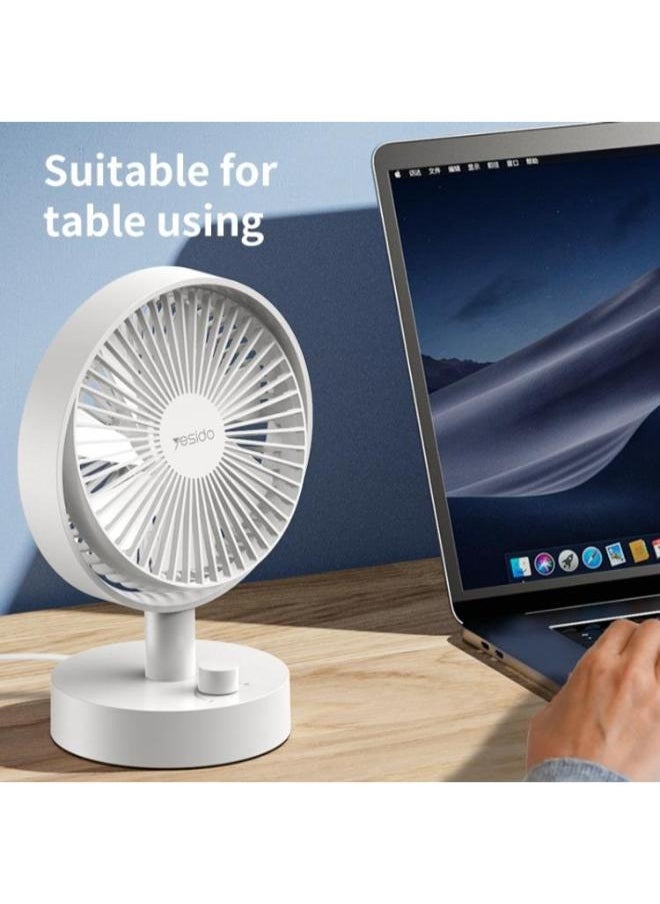 Yesido - Yesido YF12 5W Type-C Charging Desktop Wired Fan - Image 1
