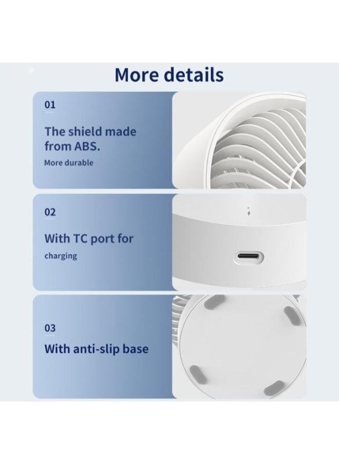 Yesido - Yesido YF12 5W Type-C Charging Desktop Wired Fan - Image 1