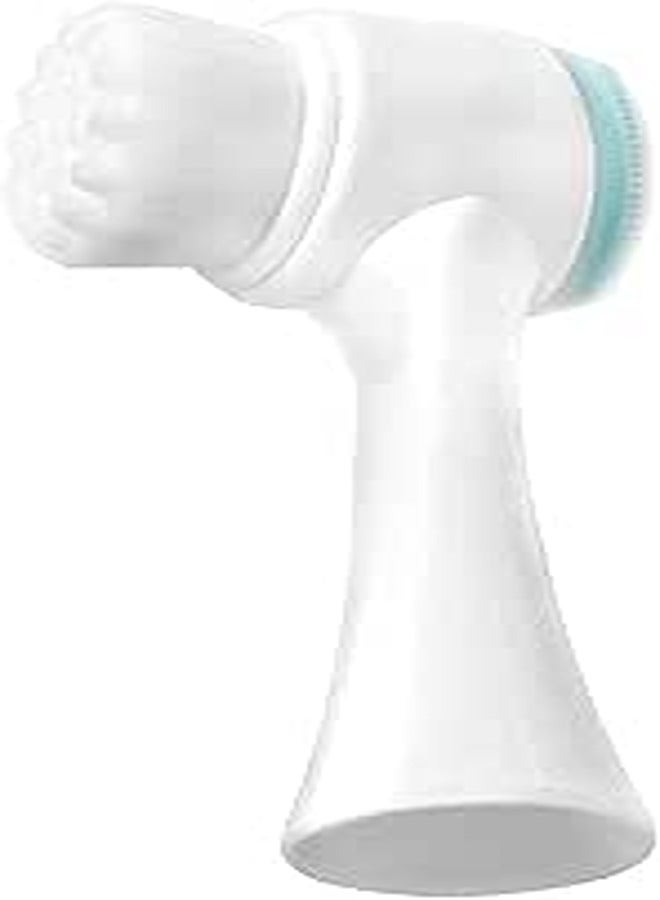 Silicone Facial Brush Face Cleaning Massage Tool Facial Cleanser Makeup Brushes For Face Cleaning Massage Skin Care, 60 Seconds Skincare Soft Fiber Facial Brush (Blue)