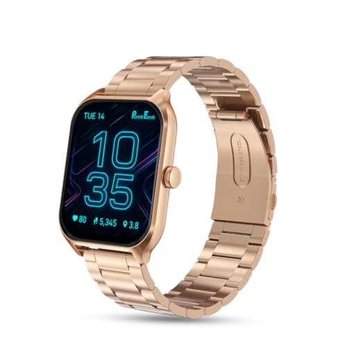 PunnkFunnk H18 Smartwatch for Men & Women | 2.01" HD Full Display | Bluetooth Calling Watch with Heart Rate | Sleep Monitor | 100+ Sports Modes | Long Battery Life | IP67 Fitness Watch- (Metal Gold) - Image 1
