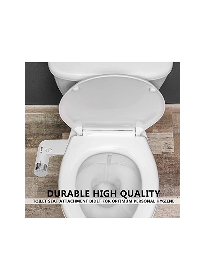 Greenco Slim Bidet Attachment Hot, Warm and Cold Water Bidet Sprayer Toilet Seat, Easy-to-Install, Non-Electric, Adjustable Fresh Water Jet, Stainless Steel Flex Hose, Detailed Instructions Included - Image 5