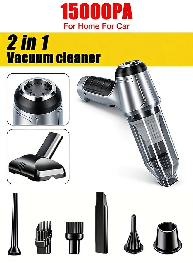 WINEENEE 2-in-1 Wireless Handheld Vacuum Cleaner, High Suction Power Portable Car And Home Dust Sweeper With Floor Brush Attachment, Cleaning Tools - Image 1