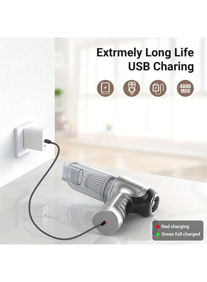 WINEENEE 2-in-1 Wireless Handheld Vacuum Cleaner, High Suction Power Portable Car And Home Dust Sweeper With Floor Brush Attachment, Cleaning Tools - Image 4